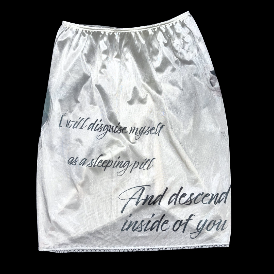 “LIFE CYCLE OF A SEDATIVE” 1/1 ruched skirt