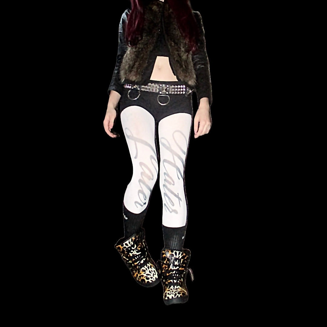 LATER HATER tights (white)