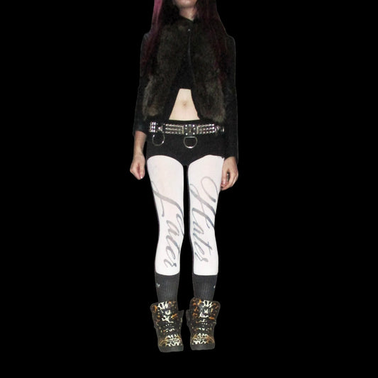 LATER HATER tights (white)