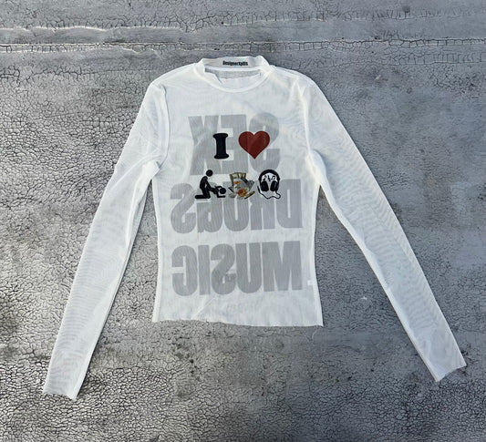 SEXDRUGSMUSIC mesh longsleeve