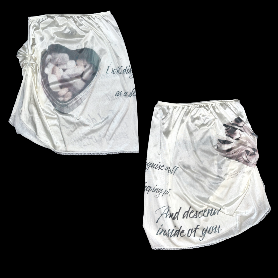 “LIFE CYCLE OF A SEDATIVE” 1/1 ruched skirt