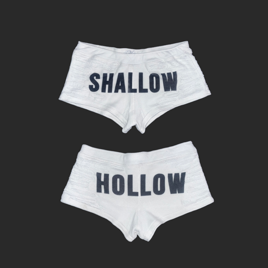 SHALLOW/HOLLOW distressed micro short
